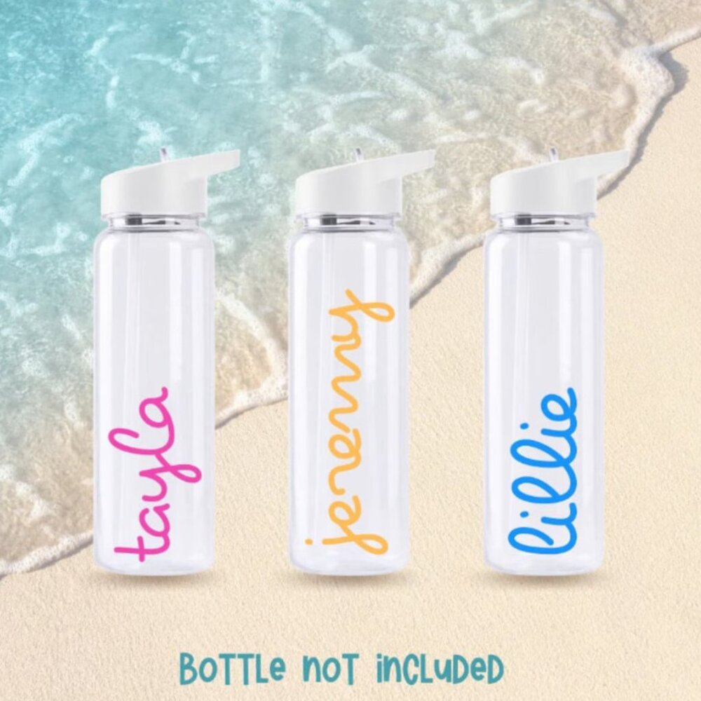 Personalized Island Inspired Name Decal | Island Water Bottle Decal